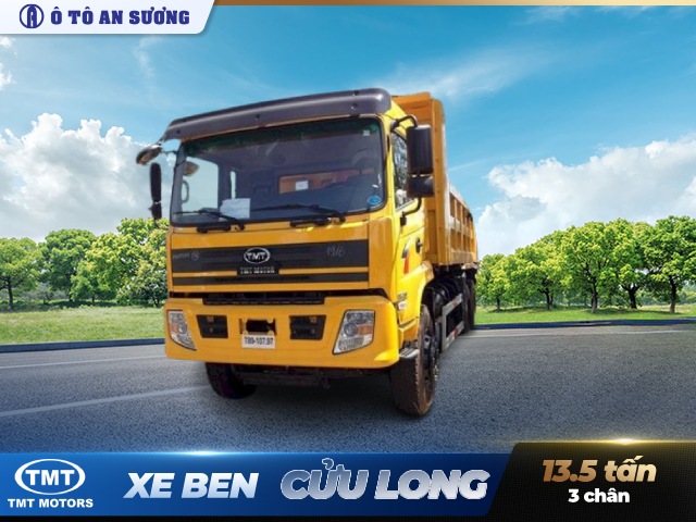 Xe ben Cửu Long 3 chân 13T5 máy 240HP, thùng 11.3m³, tải trọng 13.5 tấn Xe ben Cửu Long 3 chân 13T5 máy 240HP, thùng 11.3m³, tải trọng 13.5 tấn