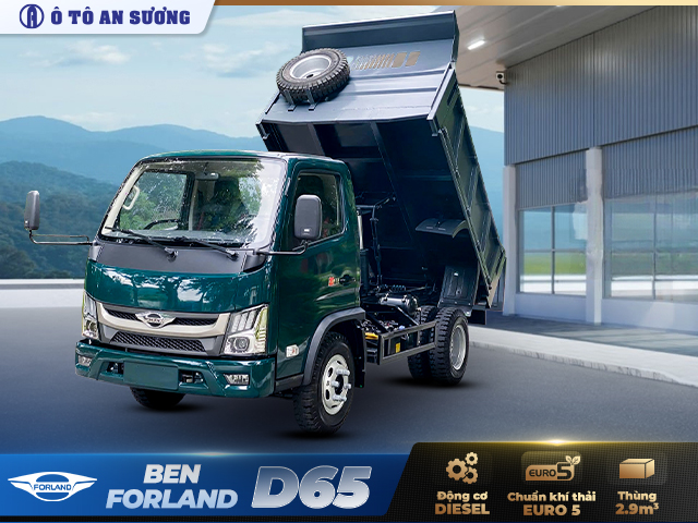 Xe ben Forland D65 tải trọng 3T5 thùng 2,66m