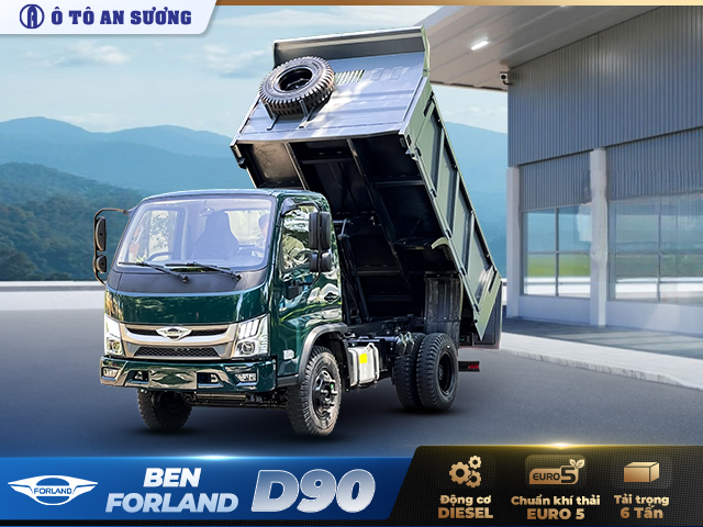 Xe ben Forland D90 6T chạy bền – hao dầu thấp – dễ thu hồi vốn nhanh