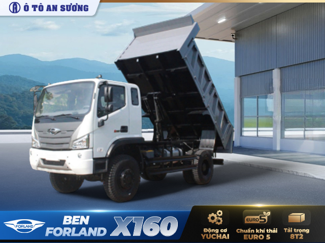 Xe ben Forland X160 8T2 nổi bật với khả năng chuyên chở vượt trội