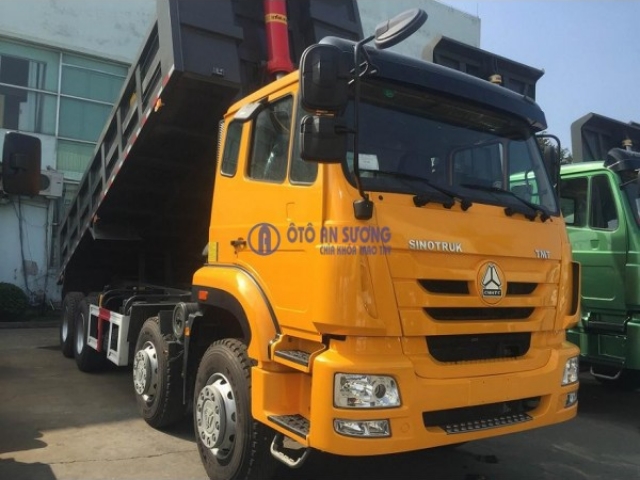 Xe ben Howo 4 chân thùng vuông TMT SINO336D