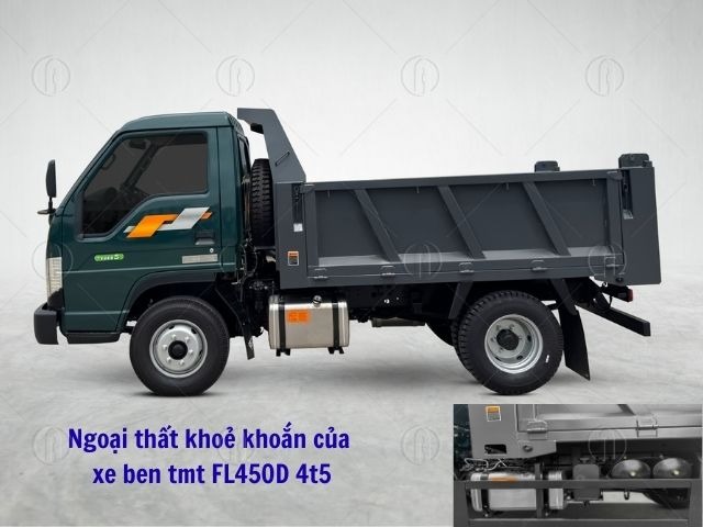 Ngoại thất khoẻ khoắn của xe ben tmt FL450D 4t5