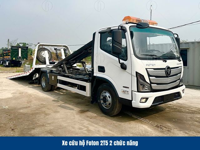 Xe cứu hộ Foton 2 chức năng 2,5 tấn được trang bị tời k&eacute;o thủy lực 4 tấn, c&agrave;ng k&eacute;o 3 tấn