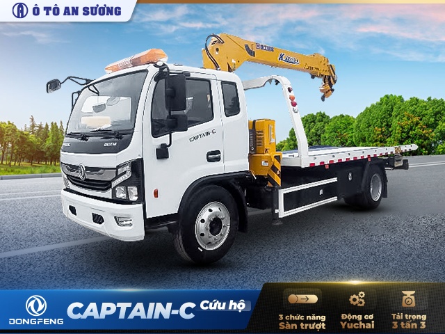 Xe cứu hộ Dongfeng 3 chức năng cẩu, kéo và chở xe