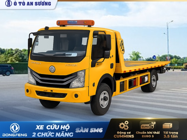 Xe cứu hộ giao th&ocirc;ng 2 chức năng Dongfeng s&agrave;n 5m6 chuy&ecirc;n d&ugrave;ng cho cứu hộ