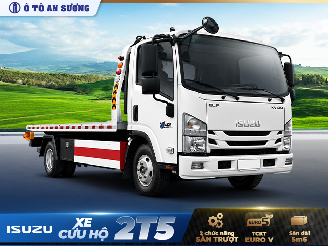Xe cứu hộ giao thông 2 chức năng Isuzu sàn 5m6 2T5 tời kéo 4 tấn mạnh mẽ Xe cứu hộ giao thông 2 chức năng Isuzu sàn 5m6 2T5 tời kéo 4 tấn mạnh mẽ