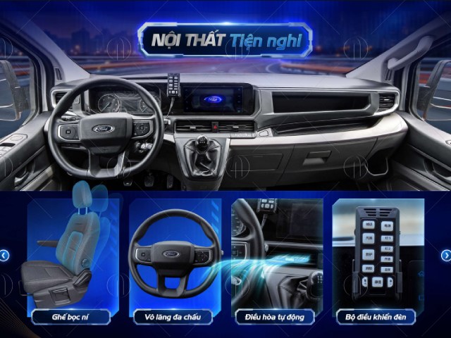 Nội thất xe cứu thương Ford Transit đầy đủ tiện nghi