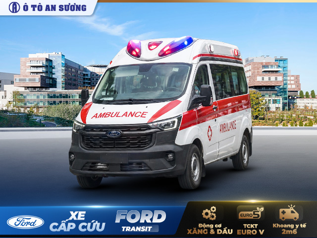 Xe cấp cứu Ford Transit là dòng xe chuyên dụng có cả bản xăng và bản dầu Xe cấp cứu Ford Transit là dòng xe chuyên dụng có cả bản xăng và bản dầu