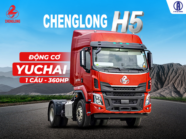 Xe đầu k&eacute;o Chenglong H5 360Hp l&agrave; d&ograve;ng xe 1 cầu nhập khẩu nổi bật với động cơ Yuchai YCK08360-50