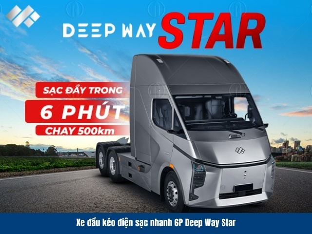 Xe đầu k&eacute;o điện 6P Deep Way Star t&iacute;ch hợp hệ thống l&aacute;i th&ocirc;ng minh HIS