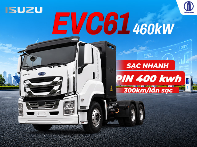 Xe đầu kéo điện Isuzu Qingling EVC61 sử dụng động cơ điện đồng bộ nam châm vĩnh cửu Xe đầu kéo điện Isuzu Qingling EVC61 sử dụng động cơ điện đồng bộ nam châm vĩnh cửu