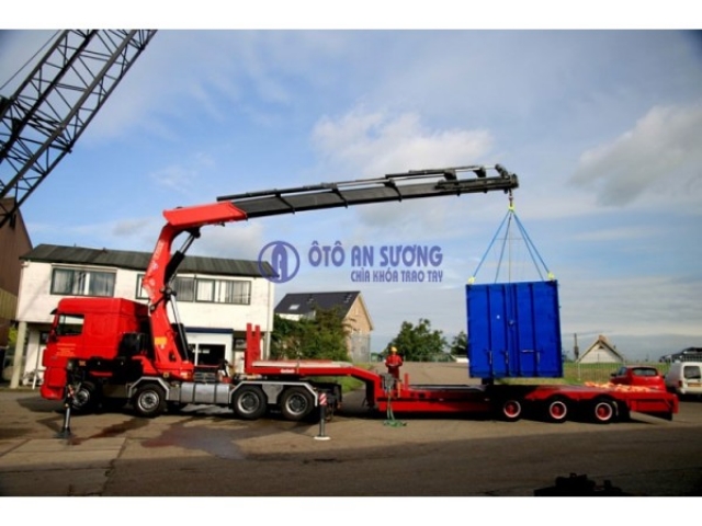Đầu kéo gắn cẩu Sany Palfinger 13T hiệu quả cao trong thi công xây dựng và công nghiệp