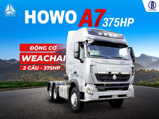 Xe đầu kéo Howo A7 375 Hp được sử dụng phổ biến ở Việt Nam