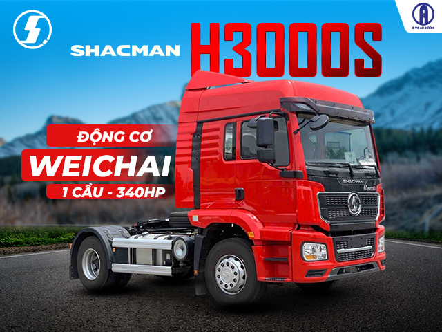 Xe đầu kéo Shacman H3000s 340HP hiệu suất vượt trội Xe đầu kéo Shacman H3000s 340HP hiệu suất vượt trội