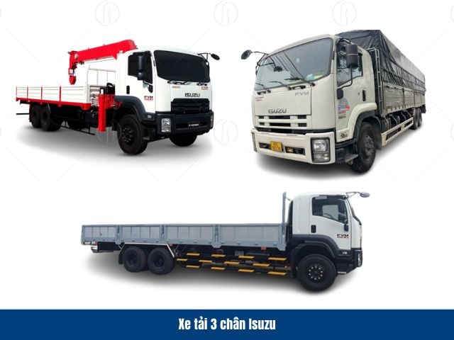 Xe tải 3 chân Isuzu trang bị hệ thống phun dầu điện tử, khung gầm chắc chắn Xe tải 3 chân Isuzu trang bị hệ thống phun dầu điện tử, khung gầm chắc chắn