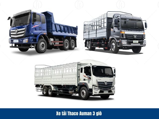 Xe tải Thaco Auman 3 chân có cabin chắc chắn, chiều dài thùng lớn Xe tải Thaco Auman 3 chân có cabin chắc chắn, chiều dài thùng lớn