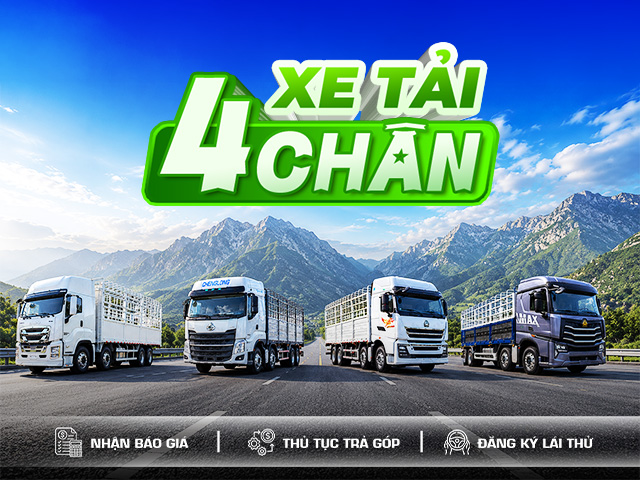 Xe tải thùng 4 chân có khả năng chở hàng lớn, kết cấu khung gầm chắc chắn Xe tải thùng 4 chân có khả năng chở hàng lớn, kết cấu khung gầm chắc chắn