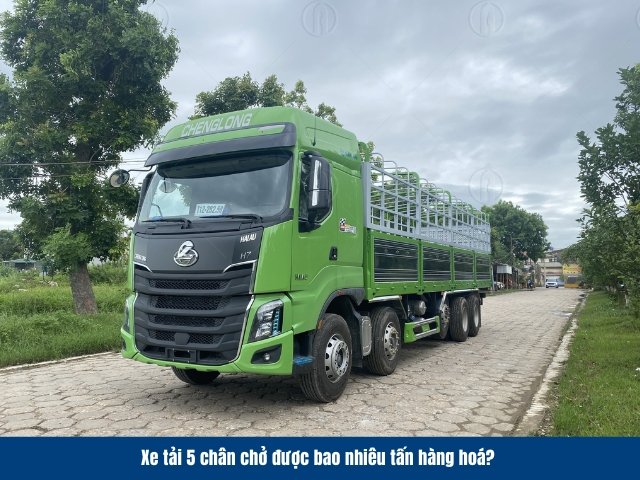 Số lượng h&agrave;ng ho&aacute; xe tải 5 ch&acirc;n chở được theo quy định v&agrave; kinh nghiệm thực tế