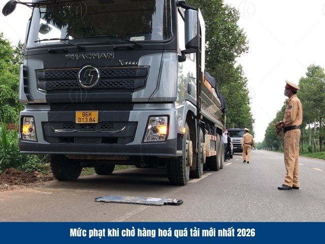 Mức phạt khi chở h&agrave;ng qu&aacute; tải cập nhật mới nhất 2026