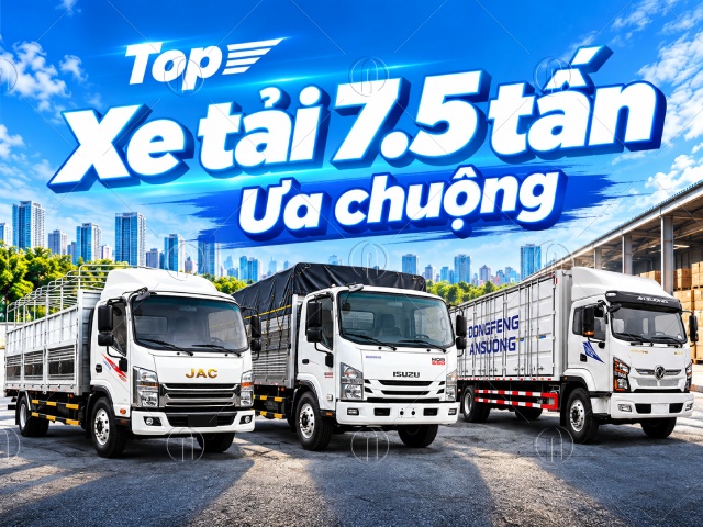C&aacute;c mấu xe tải 7.5 tấn ưa chuộng nhất