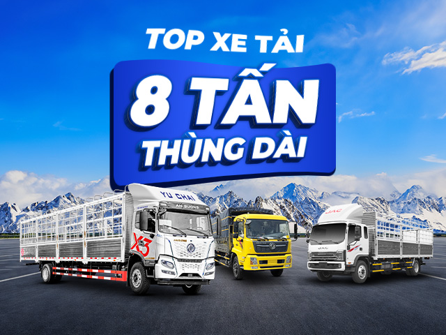 Xe tải 8 tấn th&ugrave;ng d&agrave;i l&agrave; lựa chọn ph&ugrave; hợp được nhiều doanh nghiệp quan t&acirc;m
