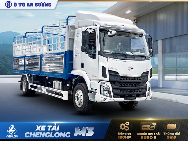 Xe tải Chenglong M3 4x2 180hp thùng mui bạt dài 9m9 6 máy Xe tải Chenglong M3 4x2 180hp thùng mui bạt dài 9m9 6 máy