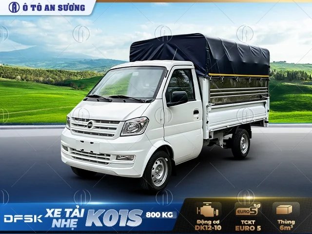 Xe tải DFSK K01S máy xăng Euro 5 thùng mui bạt Xe tải DFSK K01S máy xăng Euro 5 thùng mui bạt