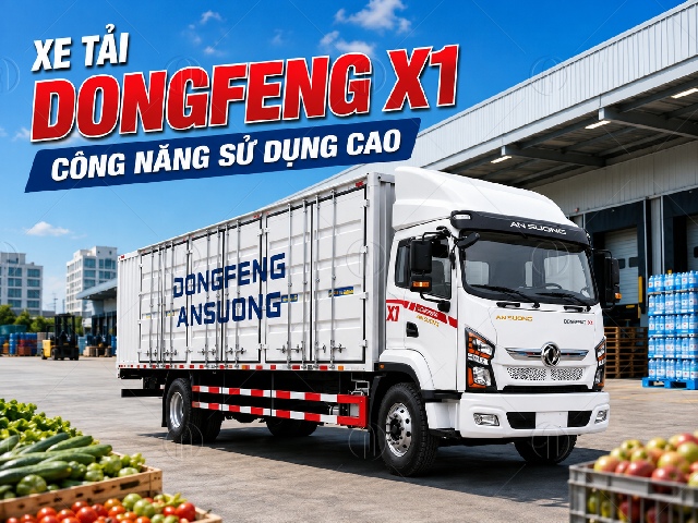 Xe tải Dongfeng X1 180HP th&ugrave;ng 6m3, th&ugrave;ng 7m, th&ugrave;ng 7m6