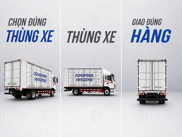 Th&ugrave;ng xe tải Dongfeng X1 1800HP mui bạt v&agrave; container