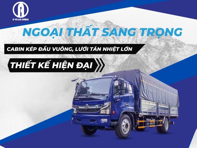 Thiết kế cabin kép của xe tải Đồng Vàng D8 8 tấn đặc trưng 