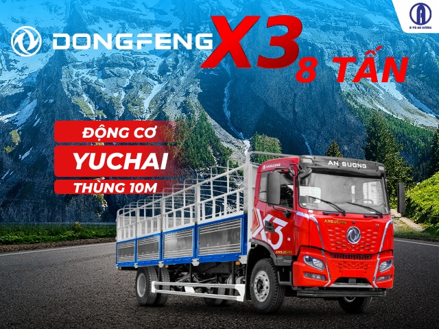 Tìm hiểu về ô tô tải Dongfeng X3 8 tấn thùng 10m