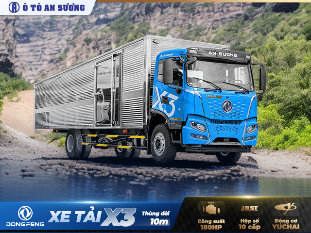 Xe tải Dongfeng X3 180HP thùng 10m là dòng xe tải đang được thị trường săn đón