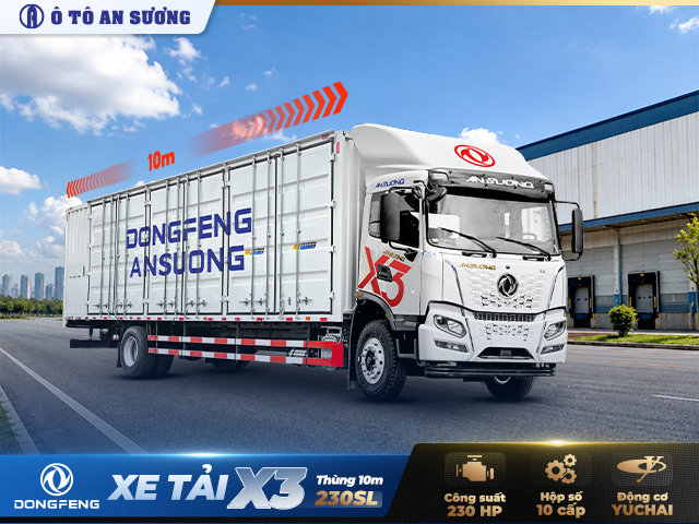 T&igrave;m hiểu về xe tải Dongfeng X3 230SL 7.3 tấn th&ugrave;ng container 10m