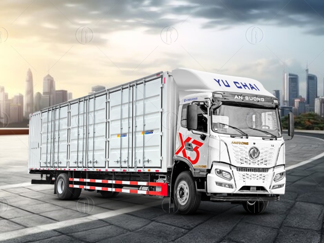 Hệ thống l&aacute;i c&oacute; trợ lực thuỷ lực của xe tải dongfeng x3 th&ugrave;ng container 10m 230hp