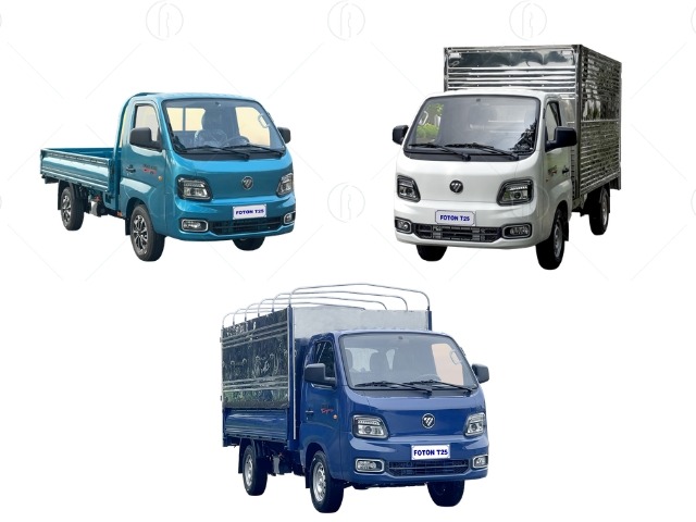 Foton T25S c&oacute; đa dạng loại th&ugrave;ng kh&aacute;c nhau