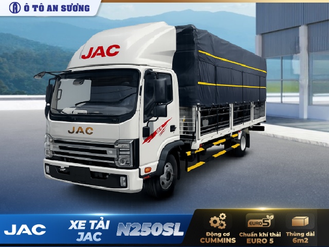 Xe tải JAC N250SL E5 2T4 th&ugrave;ng mui bạt d&agrave;i 6m2