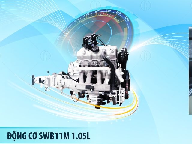 Mẫu xe tải SRM T10 được trang bị khối động cơ m&atilde; SWB11M đ&aacute;p ứng ti&ecirc;u chuẩn Euro V