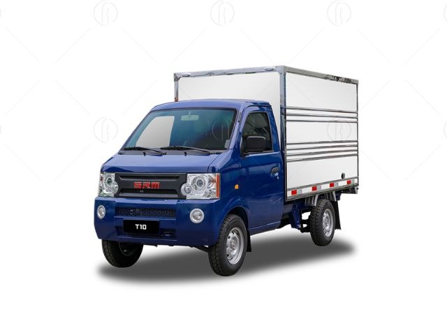 Mặt trước của xe tải nhẹ SRM T10 c&oacute; thiết kế dạng h&igrave;nh hộp đặc trưng