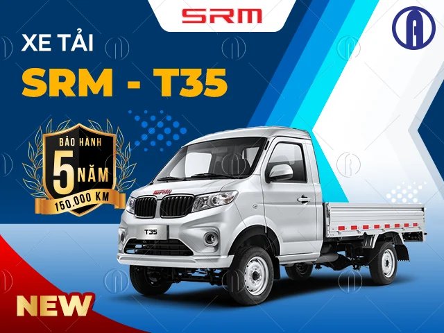 Xe tải SRM T35 máy xăng 1.5L thùng lửng 990kg Xe tải SRM T35 máy xăng 1.5L thùng lửng 990kg