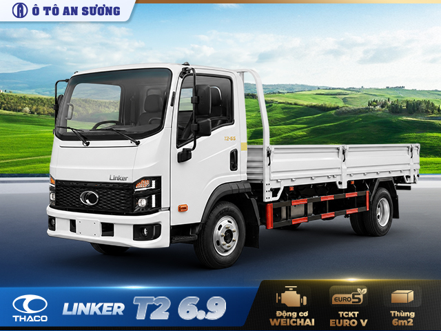 Xe tải Thaco Linker T2 6.9 thùng dài 6.3m, tải trọng 3T5 Xe tải Thaco Linker T2 6.9 thùng dài 6.3m, tải trọng 3T5
