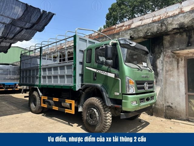 Ưu nhược điểm cần biết của xe tải th&ugrave;ng 2 cầu