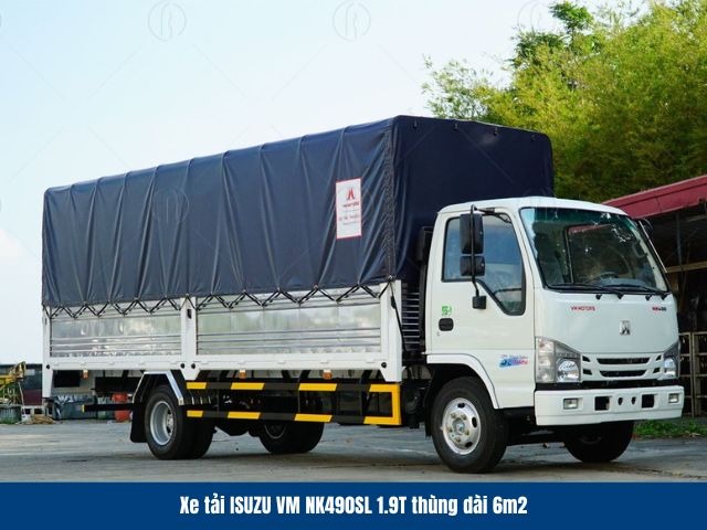 Xe tải Isuzu VM 1T9 th&ugrave;ng 6m2 được trang bị động cơ Isuzu 4JB1CN ch&iacute;nh h&atilde;ng