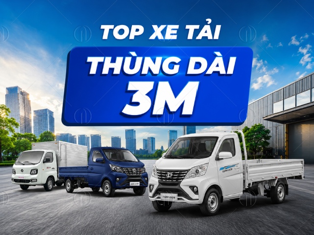 Xe tải thùng dài 3m có kích thước gọn gàng, chuyên chở linh hoạt hàng hoá Xe tải thùng dài 3m có kích thước gọn gàng, chuyên chở linh hoạt hàng hoá