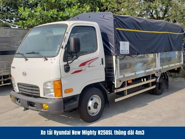 Xe tải Hyundai New Mighty N250SL th&ugrave;ng d&agrave;i 4m3 cho c&ocirc;ng suất cực đại 130HP