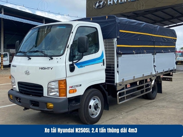 Xe tải Hyundai N250SL tải trọng 2.4 tấn, kh&ocirc;ng gian chứa h&agrave;ng rộng r&atilde;i