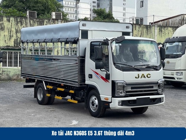 Xe tải JAC N360S E5 c&oacute; k&iacute;ch thước l&ograve;ng th&ugrave;ng 4.370 x 1.810 x 1.770 mm