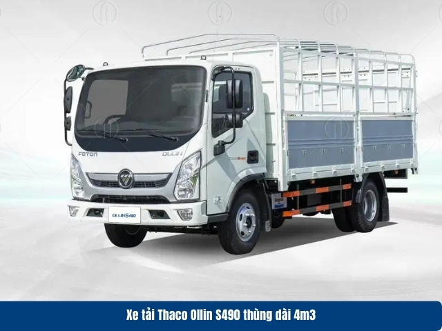 Xe tải Thaco Ollin S490 1,99 tấn c&oacute; chiều d&agrave;i l&ograve;ng th&ugrave;ng 4.3m, ph&ugrave; hợp nhiều loại h&agrave;ng ho&aacute;
