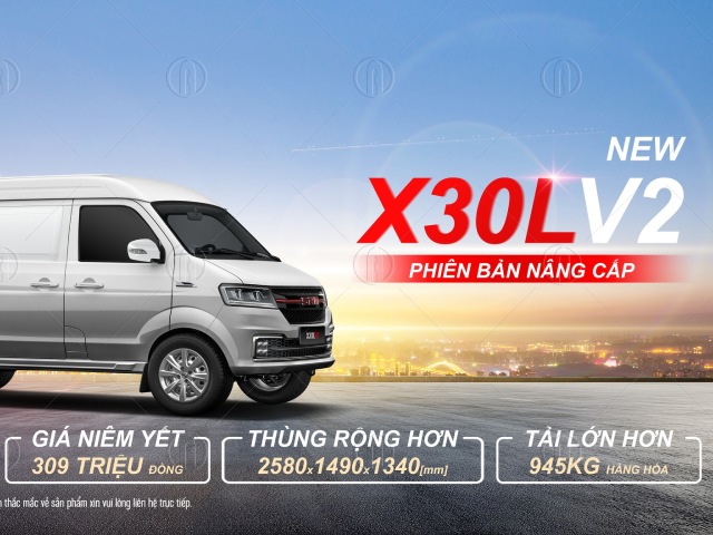 Giá xe tải van SRM X30L 2 chỗ ngồi 945kg