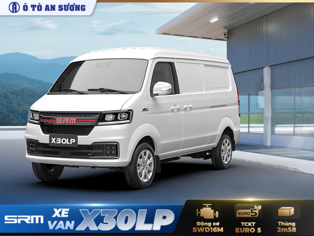 Xe tải van 2 chỗ SRM X30LP 945kg th&ugrave;ng d&agrave;i 2m58 l&agrave; sản phẩm n&acirc;ng cấp của SRM X30L