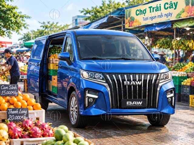 Xe tải van Baw 2 chỗ đa năng, chở được nhiều h&agrave;ng ho&aacute;